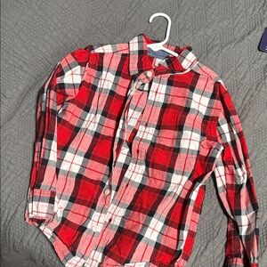 Gymboree Red and Black Plaid Button Down Shirt